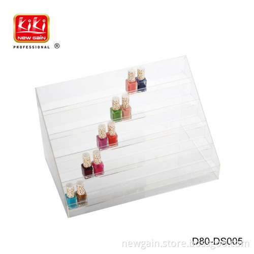 acrylic shelves nail polish. nail art tools. eyebrow pencil shelf